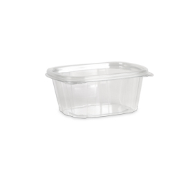 Dart CH16DEF 16 Oz Clear Tamper-Evident Containers with Flat Lid, 200/CS