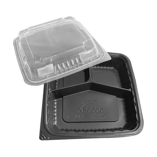 9x9 Microwavable Black Base 1 Compartment